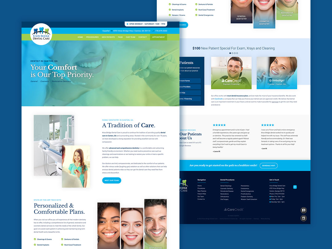 web design knoxbridgedental